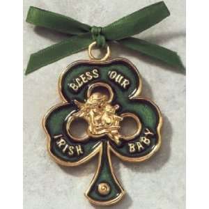  Gold Irish Crib Medal Baby