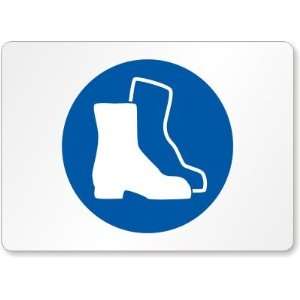  Safety Shoes Symbol Plastic Sign, 14 x 10 Office 