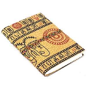  INDIA YOGA MANTRA BLANK JOURNAL ~ Cotton Canvas Cover w 