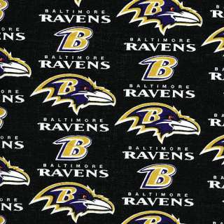 Baltimore Ravens NFL Baltimore Ravens Cotton Printed Fabric  Per Yard