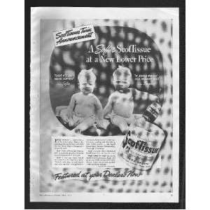    1941 Advertisement Scot Tissue Twin Babies 