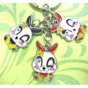    Colorful Metal Charm Keychain Set of 3 Bugs Bunny 
