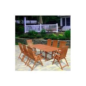   Extension Table And Folding Armchair Dining Set