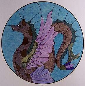 FANTASY DESIGNS Stained Glass Pattern Book C Relei New  