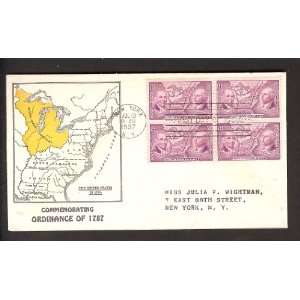   Day Cover, 150th Anniversary, Ordinance of 1787, Northwest Territory