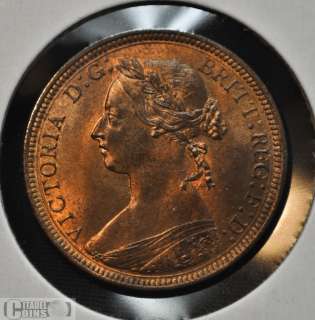 1891 Great Britain Halfpenny MS 64 red  