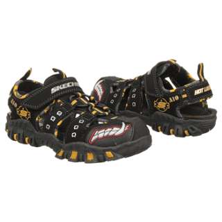 Kids Skechers  Warthog Sandal Pre/Grd Black/Camo/Gold Shoes 