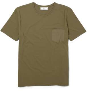   shirts  Crew necks  Contrast Pocket Cotton T shirt