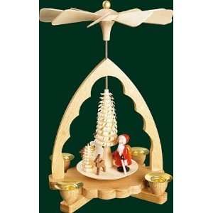    Forest Santa with Deer German Christmas Pyramid