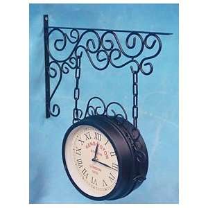   Station Railroad 2 Faced Double Sided Wall Clock