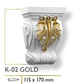 Konsole Stuckkonsole Wandkonsole 12x17cm K 02 GOLD  