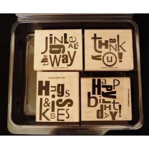  Stampin Up ALPHABET SOUP Set of 4 All Occasion Decorative 