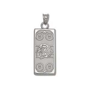  Chicago Blackhawks 5/16 Rink Pendant   Sterling Silver Jewelry 