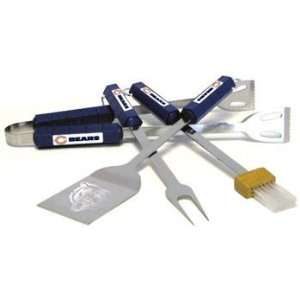   Bears Nfl 4 Piece Barbque Set By Motorhead Products