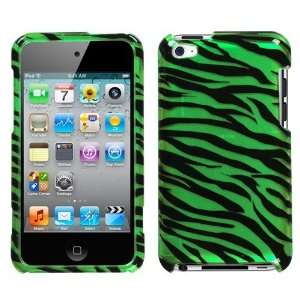  Apple iPod Touch 4 4G Zebra Skin Green /Black (2D Silver 