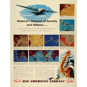  1941 Ad Pan American Airways Airline Flying Clipper Ships 