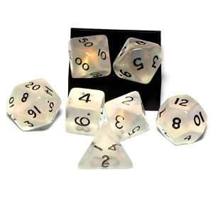  Amber Maple Opal 7 piece Dice Set Toys & Games