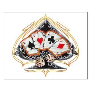   Small Poster Four of a Kind Poker Spade   Card Player 