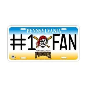  Pittsburgh Pirates #1 Fan Metal License Plate *SALE 
