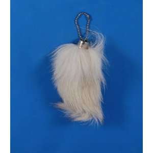  White Fox Tail Charm / Key Chain [5in] Toys & Games