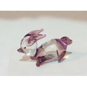   Collectibles Crystal Figurines Purple Bunny, Rabbit. 