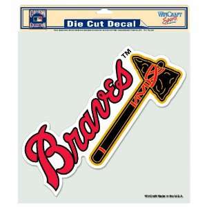  Braves 8 by 8 Inch Diecut Colored Decal 