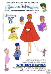 Around The Clock BARBIE Doll Acc, Pattern D 11 1/2  