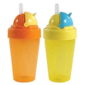   Pack 9 oz. Nurtria Flip Top Straw Cup, BPA Free, Neutral Colors Baby