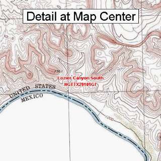 USGS Topographic Quadrangle Map   Lozier Canyon South, Texas (Folded 