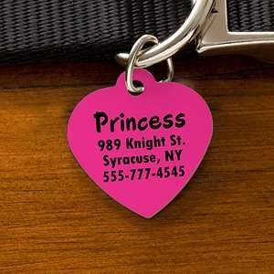  Engraved Pet ID Tags   Heart