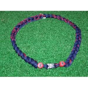  BOSTON RED SOX TRI BRAIDED SPORTS NECKLACE 22