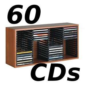 CD Regal Holz Kirsche 60 CDs Aufbewahrung Schrank Möbel  