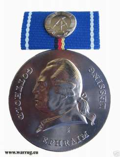 GDR German Gotthold Ephraim Lessin medal orden DDR NVA  