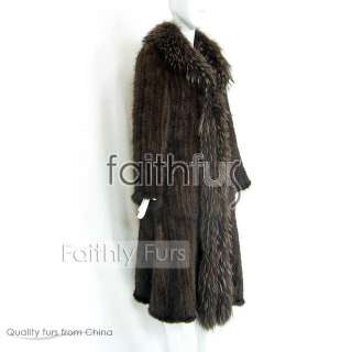 Knitted/Braided Mink Fur Coat/Jacket/Overcoat/Outerwear  