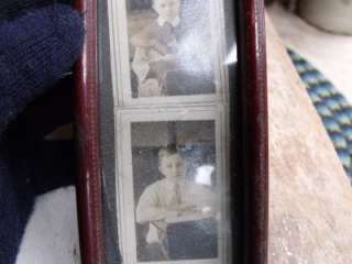 Small Antique Early 1900s Wood Frame Catholic School Alter Boy Photos 