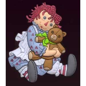  Raggedy Ann with Teddy Bear Flat Back Magnet: Toys & Games