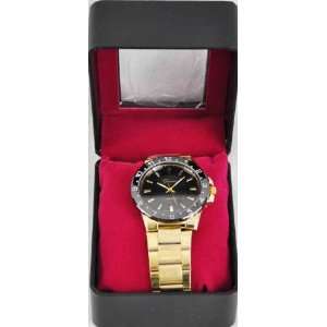   Watch 2646 Gold Black Face Metal Band With Box