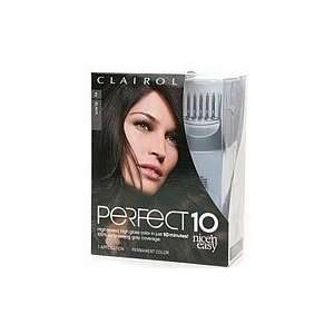  Clairol Nice N Easy Perfect 10 #2 Black Kit Health 