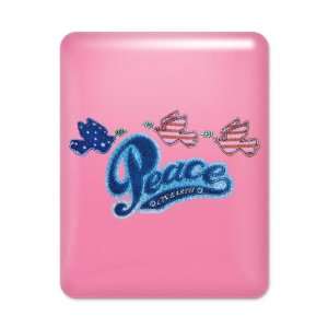    iPad Case Hot Pink Peace on Earth Birds Symbol 