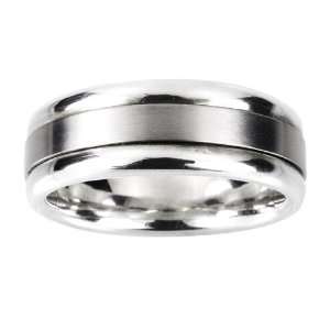  Mens Stainless Steel and Titanium Ring, Size 10 Jewelry