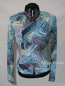 NEW WIRE HORSE LTD. Turquoise Flower Shirt #144N11 Med  