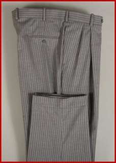TOM JAMES EXECUTIVE GRAY PINSTRIPE DRESS PANTS 38 29  