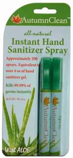 All Natural Instant Hand Sanitizer Spray w/Aloe PenClip  