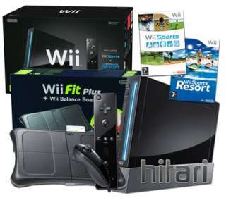 Wii Black with wii fit plus (Wii bundle)