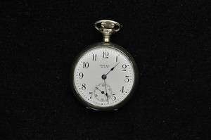   VINTAGE 32MM IDEAL U.S.A OPEN FACE POCKETWATCH FOR REPAIRS **  