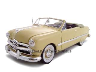 1949 FORD CONVERTIBLE YELLOW 124 DIECAST MODEL  