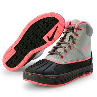 NIKE WOODSIDE GG (GS) YOUTH Size 6.5 Black/Grey/Pink Hiking Boot Shoes 