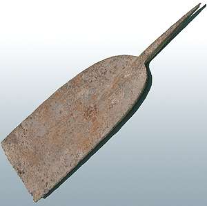 15.25 inch forged iron hoe african currency/money nigeria  