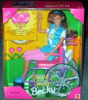 Share a smile Becky Doll in wheelchair 1996 Mattel  