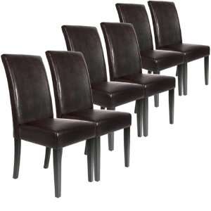 Esszimmerstühle braun Hochlehner Stuhl Essgruppe Sitzgruppe Stühle 